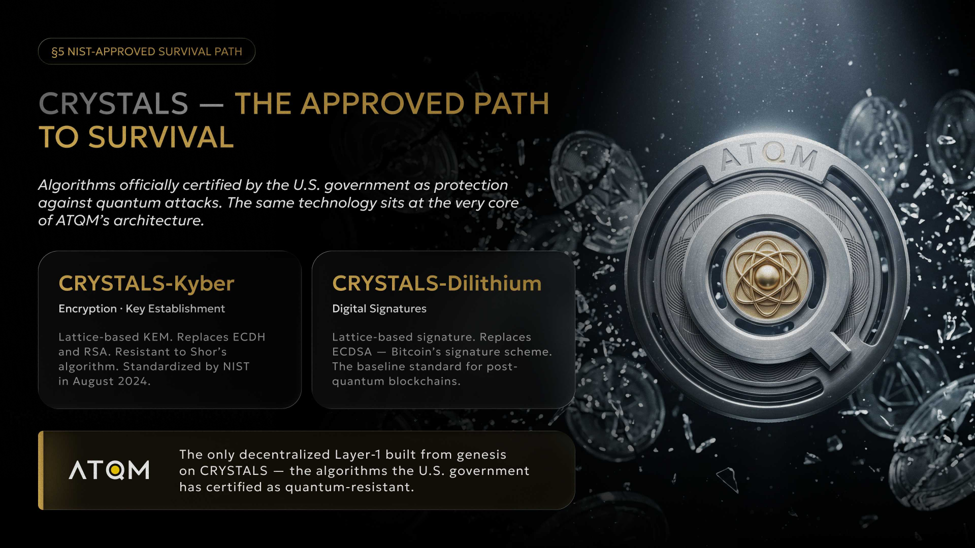 CRYSTALS — the approved path to survival