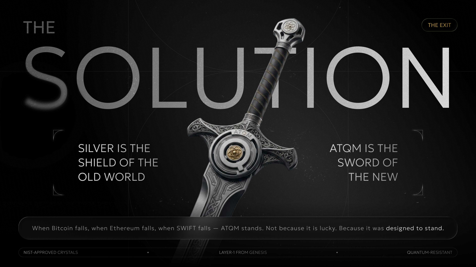The Solution — ATQM is the sword of the new