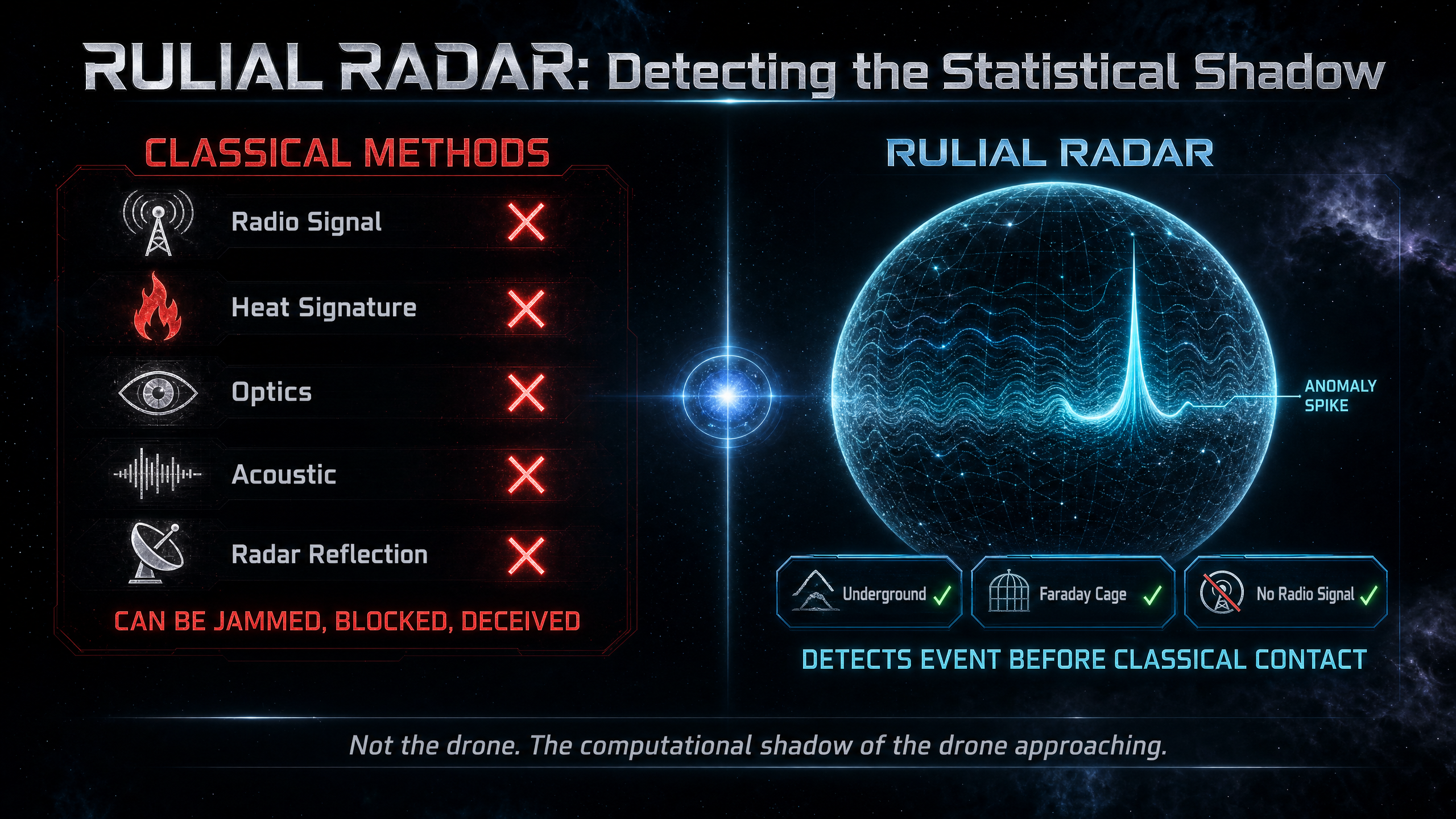 Rulial Radar vs classical detection methods